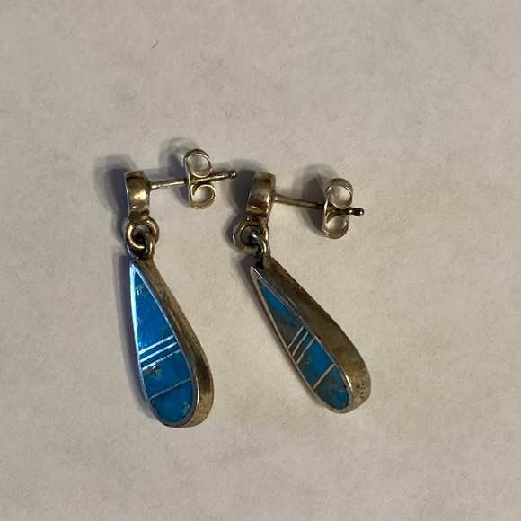 Rick Tolino Earrings Navajo Sterling Silver 925 - Picture 13 of 15